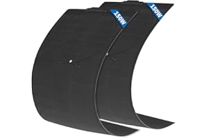 FIREFLY ENERGY Panel Solar Flexible de 300W paquete de 2 150W Módulos Solares de panel Fotovoltaico Monocristalino ETFE de 18V para autocaravanas, 12V fuera de la red, caravanas, barcos, techos