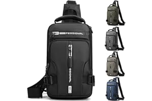 AYGCI Petto Borsa Crossbody Zaino Spalla Monospalla Uomo Sling Bag Zaino Borsello a Tracolla con porta di ricarica USB Zainetto Piccolo Zaino Monospalla Ragazza per Trekking Ciclismo Viaggio Sports