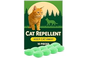 QOCUILC 12 Sfere Repellenti Naturali per Gatti | Protezione Casa & Giardino contro Gatti & Cani | Con Olio di Menta & Citronella | Sicuro per Animali, Resistente alle Intemperie, Efficace – Set