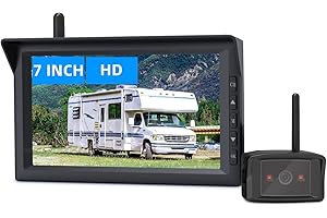 AUTO-VOX W10 Wireless Reversing Camera for Vans Strong Signal, Infrared Night Vison, Clear&Stable Image, 7" Monitor Waterproof Rear View Camera for Truck Trailer Motorhome Campervan Caravan