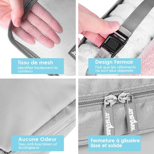 Organisateur-de-Bagage-Valise-Voyage-Sac-Cube-de-Rangement-Bagage-Durable-Lger-Housse-Vtement-Emballage-Trousse-De-Toilette-Pliable--Crochet-Organisation-Bagage-Valise-Sacoche-Dlicat-tanche