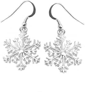 Boucles D'oreilles Flocon De Neige Cristal Blanc - Bijoux Des Lys - Neuf Avec étiquettes