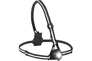 Oupdate Running Lights for Runners 180° Adjustable LED Runners Torch 500 Lumens Run Chest Lamp IPX5 Waterproof Reflective Body Vest Light USB-C Rechargeable for Jogging Hiking Dog Walking