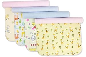 YWOWORLD Wickelunterlage, yworld Baumwolle Bambus Faser atmungsaktiv wasserdicht Wickelunterlagen waschbar wiederverwendbare Windeln Liners Mats 4Pack（28 x 20 in）