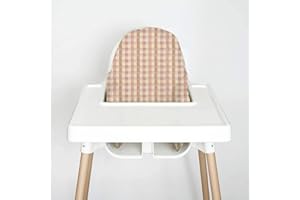 Nibble and Rest Highchair Cushion Cover, Compatible with IKEA Antilop Highchair, Stain-Proof, and Wipeable (Cushion NOT Included) (Pastelchecks)