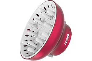 GIHALI difusor Universal para secadores de pelo con boquilla de diámetro 4,4-6,6 cm, Hair holding fuerte", para pelo rizado u ondulado, para rizos sin frizz (Rosa Intenso)