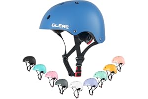 Glerc Kids Bike Helmet, Lightweight Adjustable Multi-Sport for Bicycle Skateboard Scooter, 2 Sizes Toddler Youth & Kids, Multiple Colors