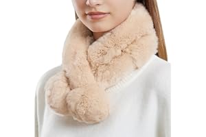 IBLUELOVER Écharpe Enfants Tour de Cou en Fausse Fourrure Croisé Foulard Garçons Filles Super Doux Cache-col Chaud Automne Hiver Écharpe Peluche Ajustable Vogue Cou Châle Voyage Noël Anniversaire