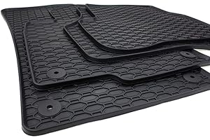 ‎KFZ-PREMIUMTEILE24 kfz-premiumteile24 Gummimatten Kompatibel mit Golf 5 1K Golf 6 5K Jetta Scirocco Fußmatten Allwetter Automatten Premium Qualität 100% Passgenau Druckknopf Rund