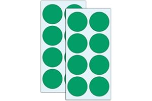 TOWNSTIX 240 Piezas - 50mm Gomets Grandes Pegatinas Redondo Adhesivos - Verde