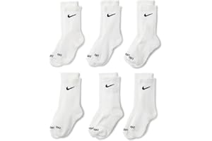 NIKE Unisex Kids Un0019 Short 6 Pairs Eu 27-35 SOCKS, White, 5 Years EU