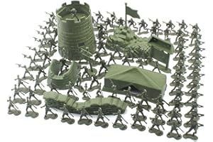 LICHENGTAI 100-częściowy zestaw do zabawy żołnierzy, model wojskowy, zestaw figurek wojskowych, zabawka, mini plastikowe figurki żołnierzy, zabawka, zestaw do zabawy wojskowej dla dzieci