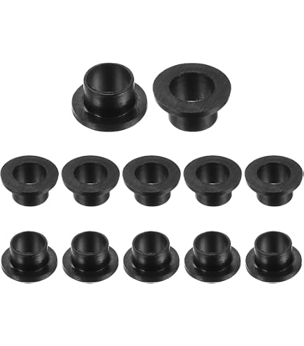 QUARKZMAN 12Pcs Cojinetes de Manga Bridada 5mm Id 7mm Od 10mm Longitud