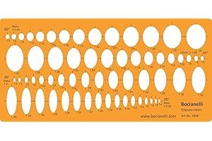BOCIANELLI Stampi a forma di ellissi, per redazione disegni a 20, 30, 40 e 50 gradi