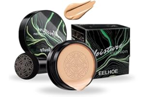 AMBIZION Base de Maquillaje BB Cream Tono Natural Bronceado con Aplicador Head Air Cushion Espejo, CC Cream, Larga Duracion, Resistente al Agua, Corean Look, Corrector Liquid Foundation Hidratante, Piel Sana