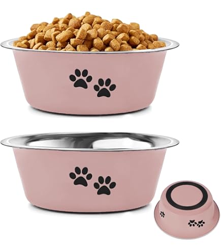 Ciotola Per Gatti Villa D'Este Home Tivoli - Gres, 600ml, Colore Avorio, Scritta Meow