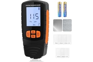 CHNADKS Lackdickenmessgerät, Schichtdickenmessgerät mit LCD -Display, Wiederaufladbar Lackmessgerät Auto für Fe/NFe Automatische Erkennung 0-1700μm