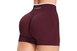JOYSPELS Damen Scrunch Sport Shorts, Nahtlose Leggings Gym Sporthose Kurze Radlerhose Push Up Leggins für Sommer