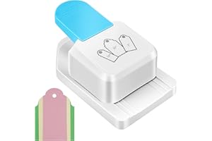 EUMMY 3 In1 Paper Craft Tag Punch DIY Handmade 1.5in 2in 2.5in Small Hole Puncher Gift Cutter for Scrapbooking Cards Arts Crafts