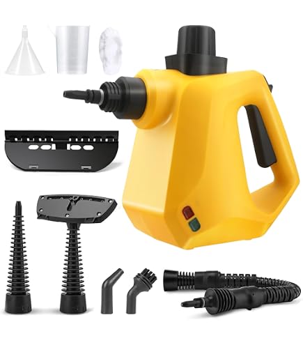 Pulitore A Vapore Portatile KOITAT 10 Accessori – 105°C Per Divani, Auto E Casa, Sicuro Per Bambini E Animali