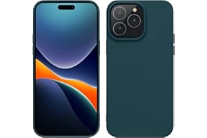 kwmobile Funda para iPhone 14 Pro MAX Carcasa - Case de TPU y Silicona Ultrafino para Smartphone - Protector antigolpes con Bordes elevados para móvil - Apto para Carga inalámbrica - petróleo Mate