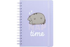 Grupo Erik: Quaderno ad anelli Pusheen Moments | Quaderno A5, copertina rigida, chiusura elastica, carta di alta qualità, pagine puntinate, Bullet Journal, Pusheen Gadget