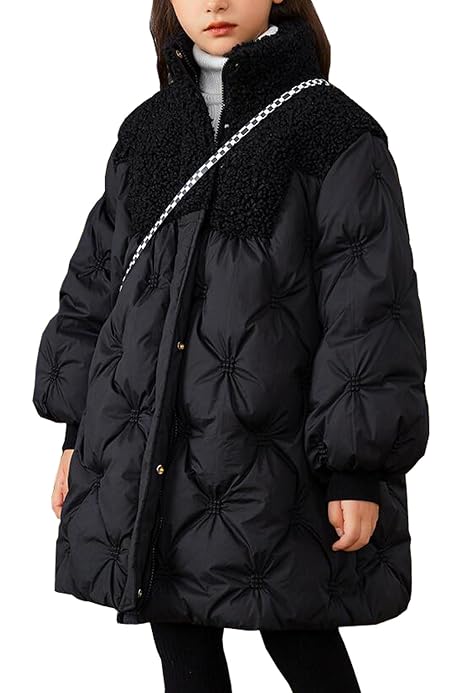 Veste Hiver Enfant Polaire Doublée - Coupe-vent Imperméable, Capuche Fourrure - Taille 4 à 12 Ans, Unisexe