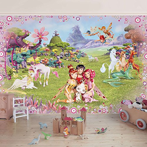 Kindertapeten – Vliestapeten – Mia and Me – Mia´s magische Welt – Fototapete Breit Vlies Tapete Wandtapete Wandbild 3D Fototapete, Größe HxB: 255cm x 384cm - 3