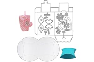 VINFUTUR 2pcs Troqueles Scrapbooking Cajas Regalo Dulce Troqueles Corte Metal Plantillas Troquelado Dies para Cajas Álbum Recorte Artesanía Papel DIY Manualidad