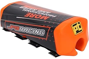 JFG RACING Motorcycle Bar Pad, Diamond Motorcycle Handlebar Bar Pad Soft Motorcycle Handlebar Protector for Motocross Dirt Motorbike ATV Quad (Orange)