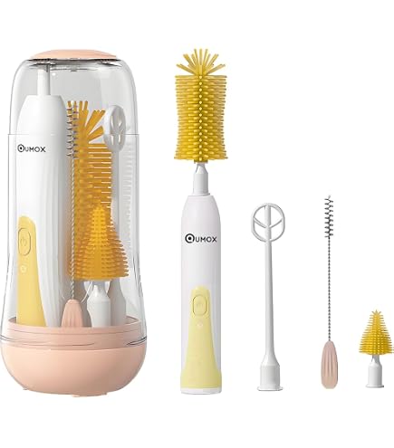 Brosse à Biberon Électrique Pyhodi - Silicone Rechargeable Avec 2 Têtes, Nettoyage Biberons, Tétines Et Bouteilles