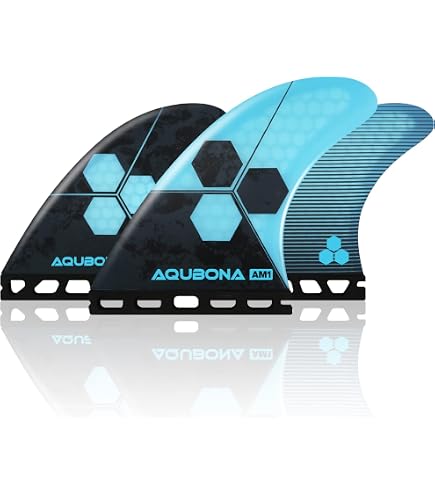 UPSURF Set Di Pinne Per Tavola Da Surf Future G5/G7 - Tri Fin Thruster In Carbonio E Fibra Di Vetro, Compatibile Con Future Box - 2