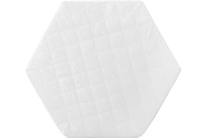 roba Laufgittermatratze 6 eckig - Matratze für Laufgitter / Laufstall hexagonal - Laufgittereinlage mit abnehmbarem Bezug - Weiß gesteppt