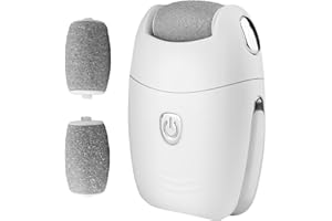 HOSPAOP Eliminador de callos eléctrico fuerte – Dispositivo de cuidado de los pies recargable con 3 rodillos de repuesto, cepillo eléctrico profesional para callos para pies, limpiador de callos de pies