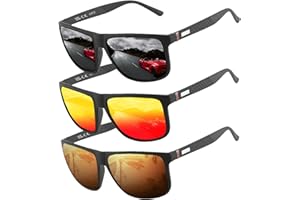 PERFECTMIAOXUAN Lunettes de soleil polarisées pour hommes et femmes; cadres vintage / classiques / élégants; objectifs haute définition; golf / conduite / pêche / sports de plein air / lunettes de soleil tendance