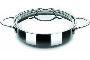 IBILI - Sauteuse avec Couvercle Noah, 20 cm, Acier Inoxydable 18/10, Compatible avec l’Induction