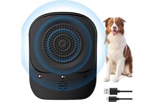 HXWEB PET Dispositivo Anti Bell Cani Antibell Antibell per Cani con 4 Livelli di frequenza fino a 50FT Efficace Campo di Controllo IPX4 Impermeabile Antibell Dispositivo Ultrasuoni per Esterno ed