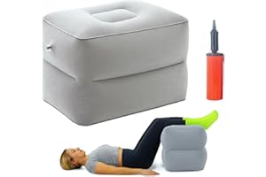 MeYuxg Bandscheibenwürfel, Stufenlagerungswürfel, Schaumstoffwürfel Gross, Stufenlagerungskissen, Aufblasbare Fußkissen mit Pumpe, 40 x 30 x 32 cm