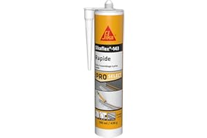 SIKA- Sikaflex 143 Rapide - Colle-mastic à prise rapide avec maintien immédiat très élevé intérieur et extérieur, 290 ml, Blanc