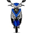 EOX E2 Low Speed Electric Scooter Non RTO with 60-80Km Range, Blue Portable Lithium Battery & Charger