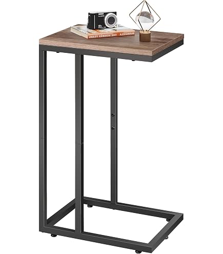 WLDOCA Tavolini da Divano Che Scorrono sotto, Tavolino TV Girevole a 360° Regolabile in Altezza, Tavolini da caffè Piccoli per Piccoli Spazi, Tavolino da Bere, Tavolino da Snack,B