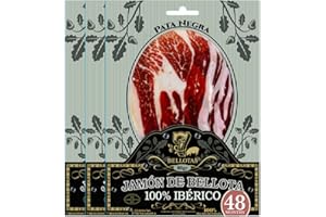 7 BELLOTAS Jambon 100% Ibérique | Fabriqué à partir de Porcs Ibériques Nourris aux glands et Processus de Curation Naturelle | Jamon Pata Negra Iberico Bellota | 48 Mois | En tranches 3 X 80 gr.