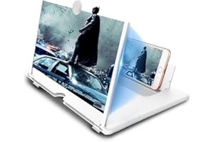 Newseego - Lupa de Pantalla de 12", Lupa para teléfono móvil, expansor de películas 3D HD, con Soporte para teléfono Plegable, Lupa ampliadora, Pantalla de teléfono, proyector para Todos los
