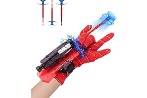 SIDESEA Set di 1 Launcher Glove, Guanti Launcher per Spider Guanti da Lanciatore Web Shooter Spider Giocattolo Spara Ragnatele Spider Guanti Spider Bambino Spider Toys Cosplay Giocattoli da Polso Set