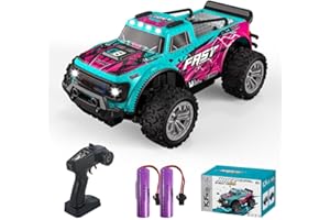 Teeggi Coche Teledirigido 2.4Ghz,1:20 Coche RC Car con Luces LED,2WD vehículo Todo Terreno Teledirigido, 15KM/H Coche Teledirigidos para niños DE + 8 años