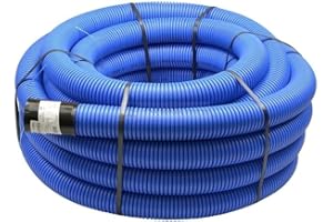 ‎MEGAA STORE Unterirdisches Wellrohr M50 mm | Leerrohr Elektrorohr Erdwellrohr Blau | 5m 10m 25m 50m (10 Meter)