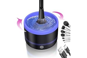 RoseFlower Pulitore Pennelli Trucco Elettrico, Automatica lava pennelli make up, macchina per la pulizia rotante multifunzionale - Pulizia efficace