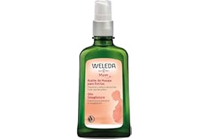 Weleda – Aceite de Masaje para Estrías, Aceite Corporal, Previene y Reduce las Estrías, 100% Natural, con Aceites Esenciales, Vegana – 100 ml, El embalaje puede variar