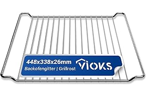 ‎VIOKS VIOKS Gitterrost für Backofen Ersatz Grillrost für Whirlpool 481245819334 GRD001 Indesit C00312479 Backofen Gitterrost - Rost Backofen 448 х 338 х 26 mm - Grillrost Backofen Rost Ofen Gitter