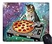 Produktbild YISUMEI 40x60 cm Gaming Mauspad Office Computer Mouse Pad MondLustige Space Cat und Pizza